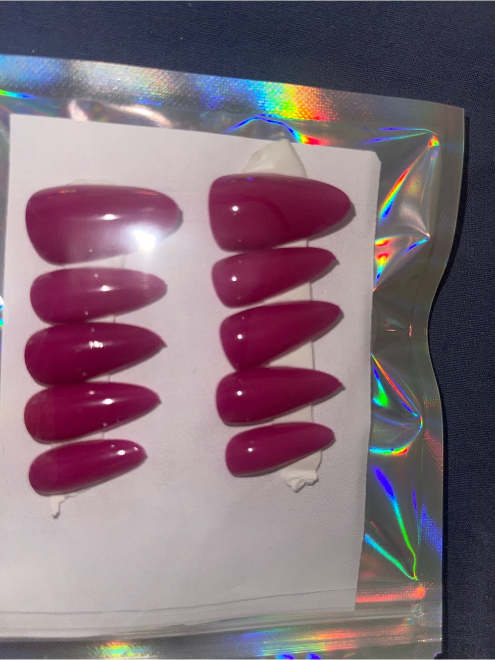 Magenta Press-On Nails Set - Unbranded